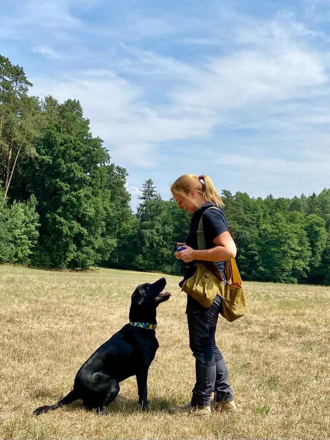 Hund und Honig, Nadine Roth spielt mit Hund